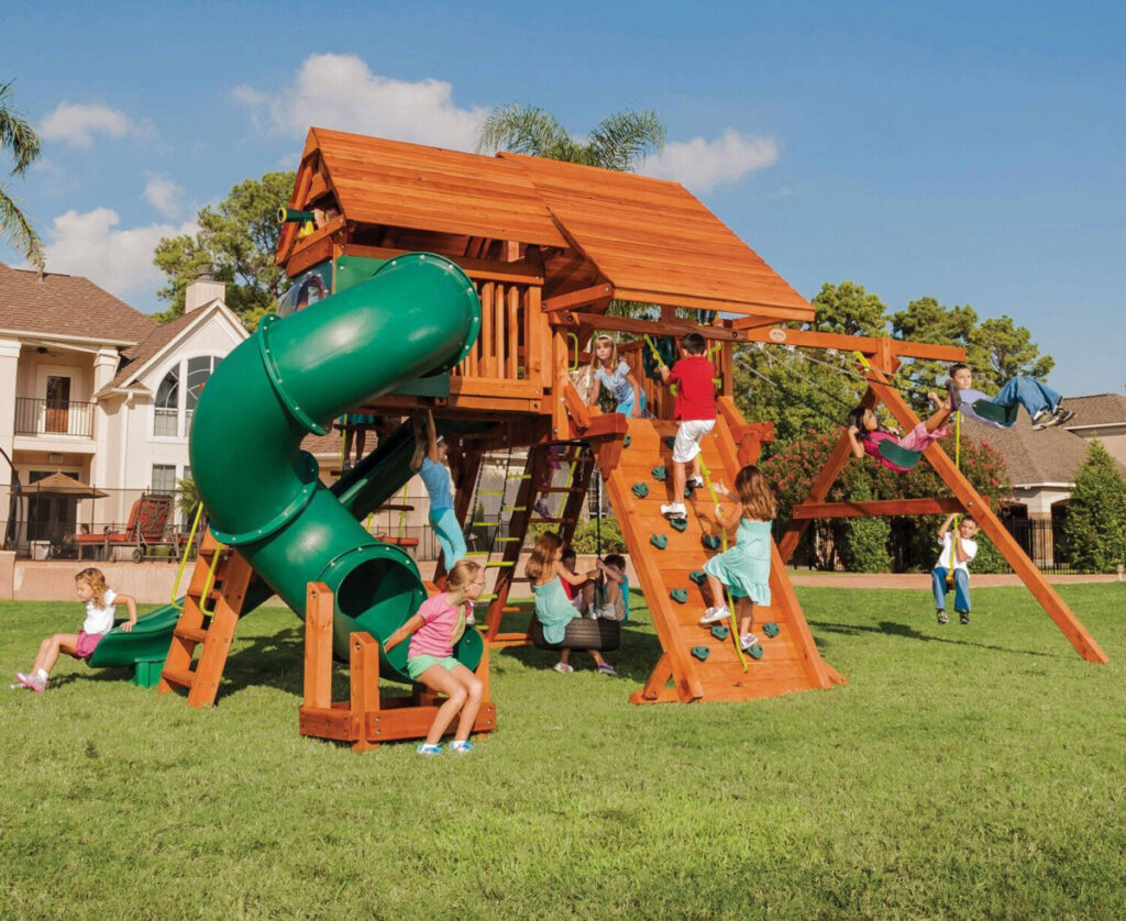 wood swing set