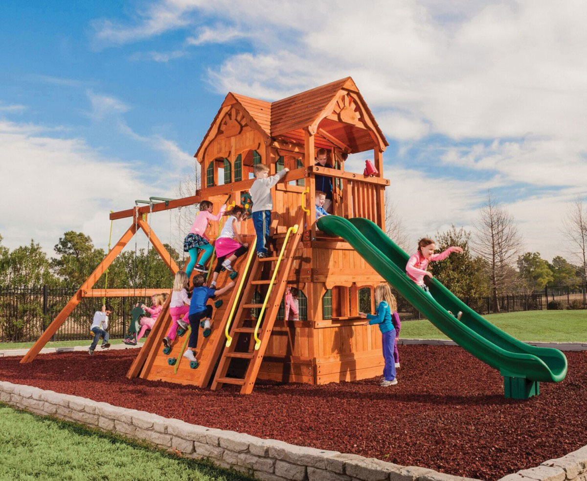 6.5 Megadeck Fort - Fully Enclosed Swing Sets 