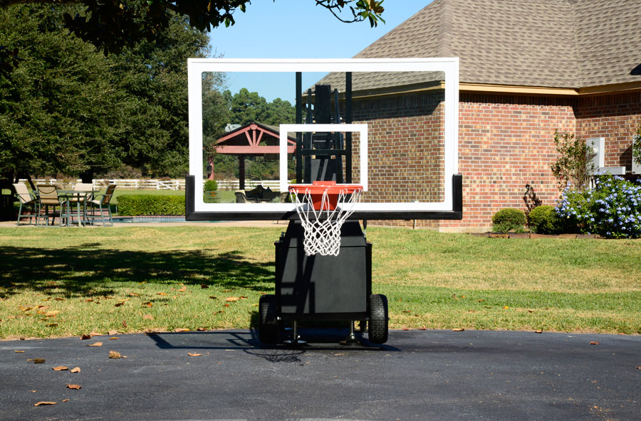 basketball hoop with water