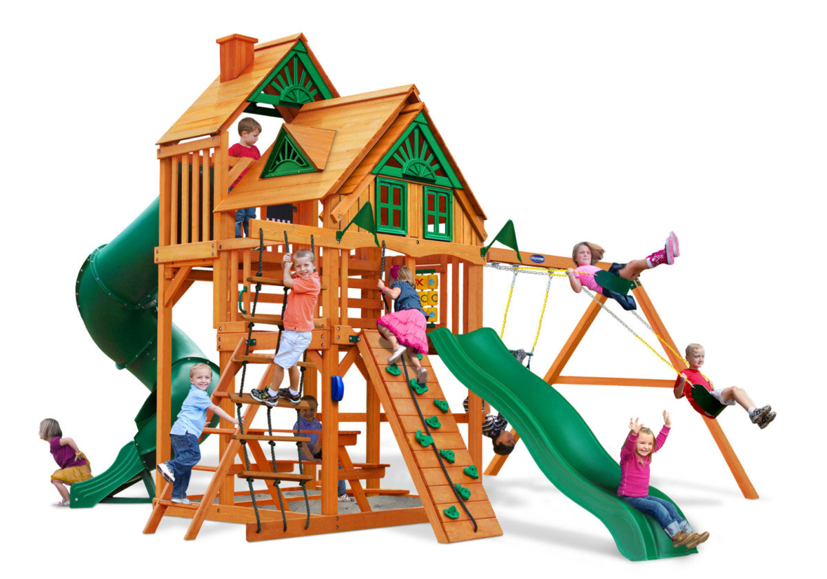 kids wooden playground