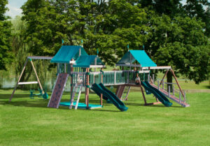 amish wooden swing sets