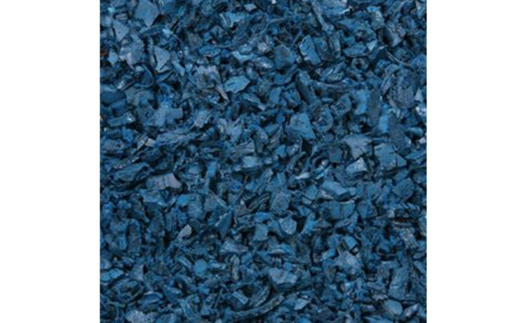 blue rubber mulch