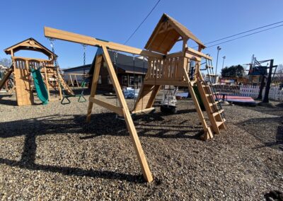 cheap wooden swing sets 11