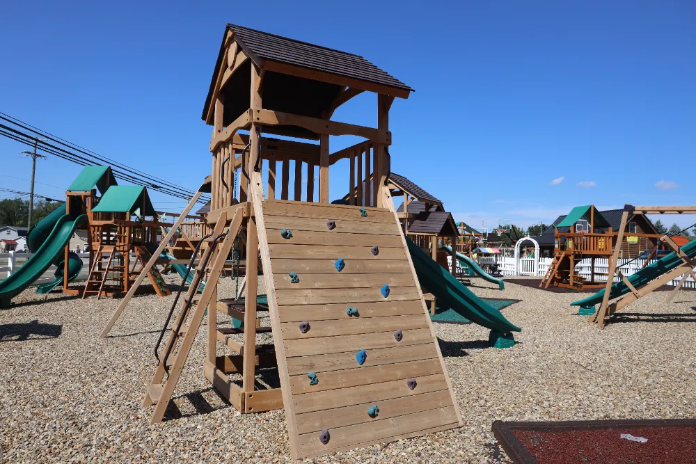 wooden backyard playground