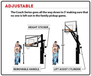 adjustable basketball hoop