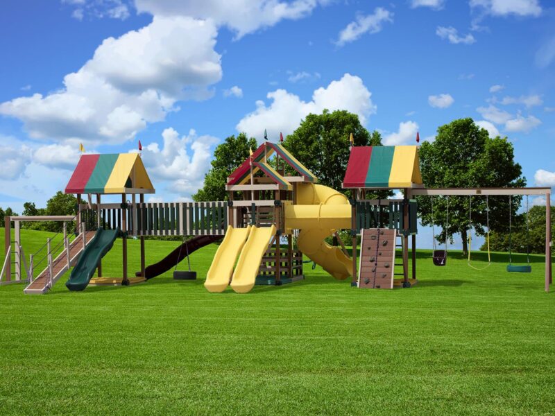 wooden swing set