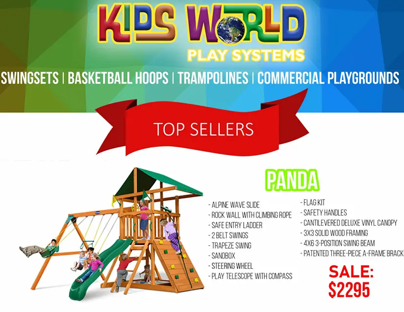 kids world play systems swing sets