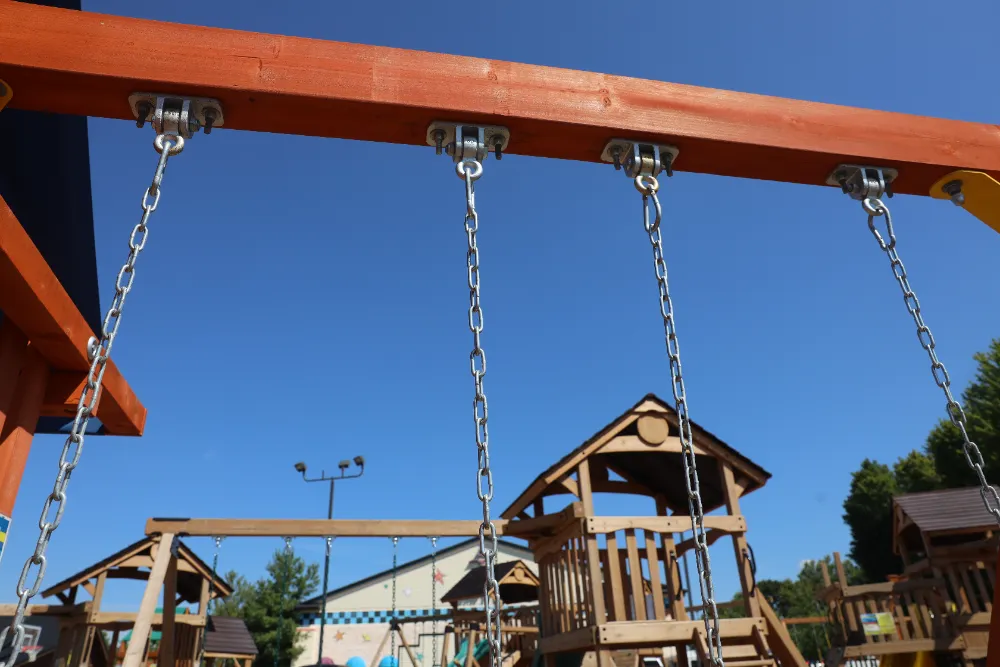 4x6 beam load capacity for a swing set