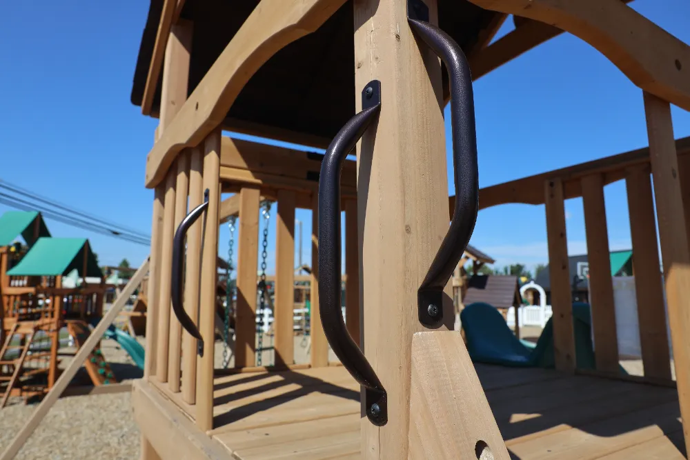 commercial wood swing set