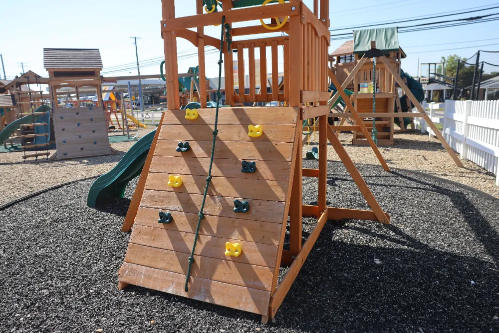 wooden commercial swing sets
