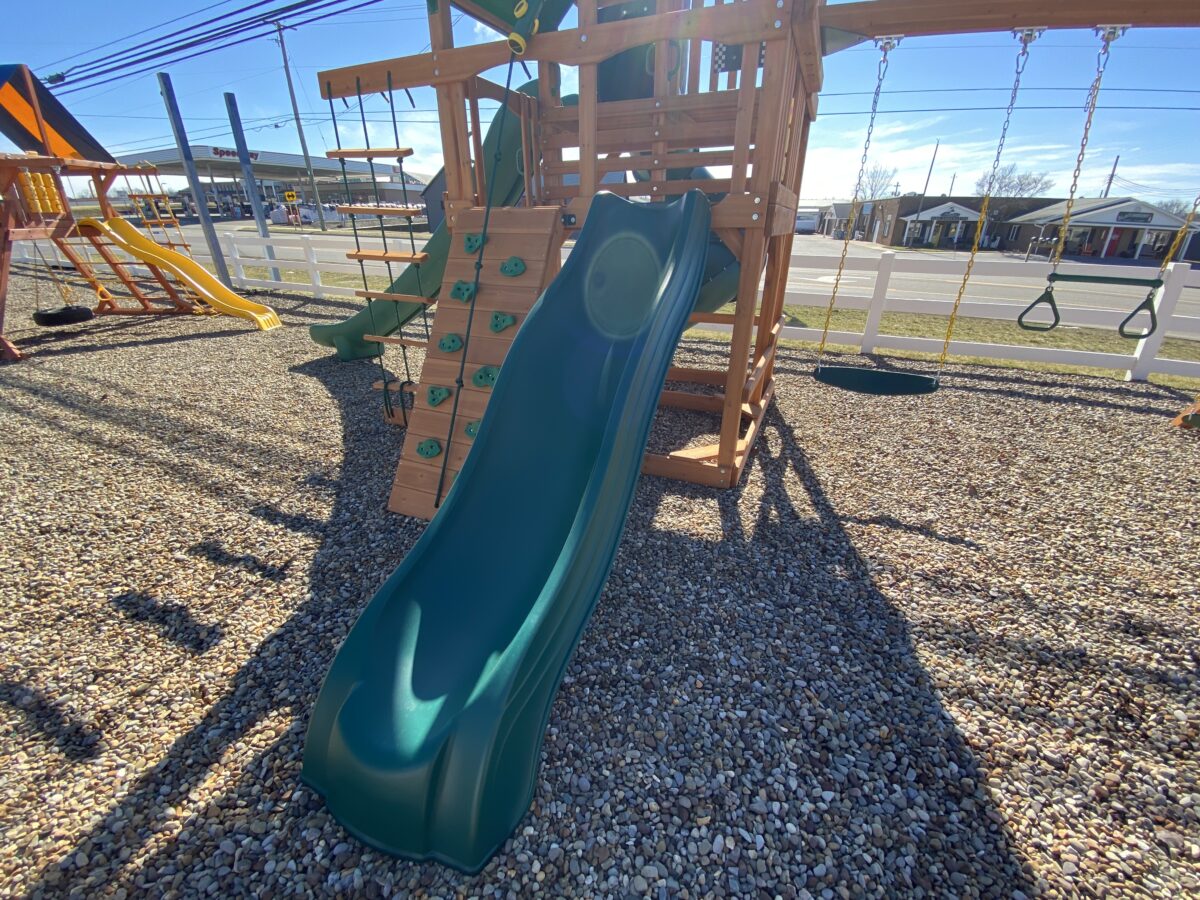 swing set with multiple slides