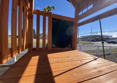 swing set with tube slides