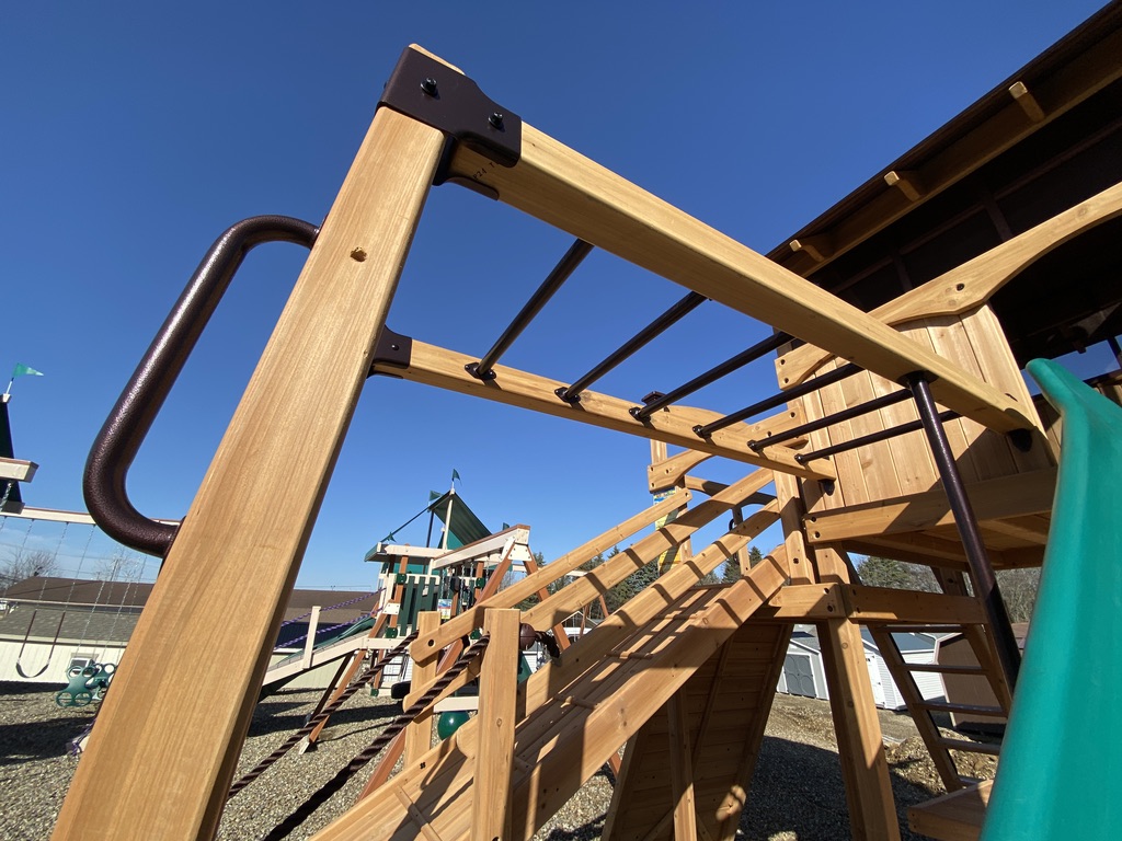 treehouse swing set with monkey bars