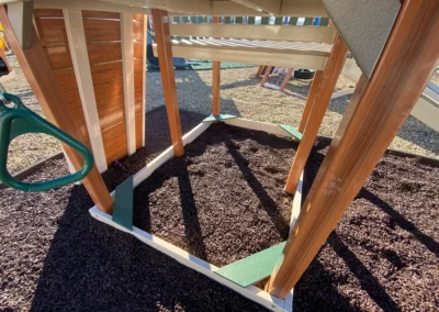 Patio swing set with canopy kids world play systems