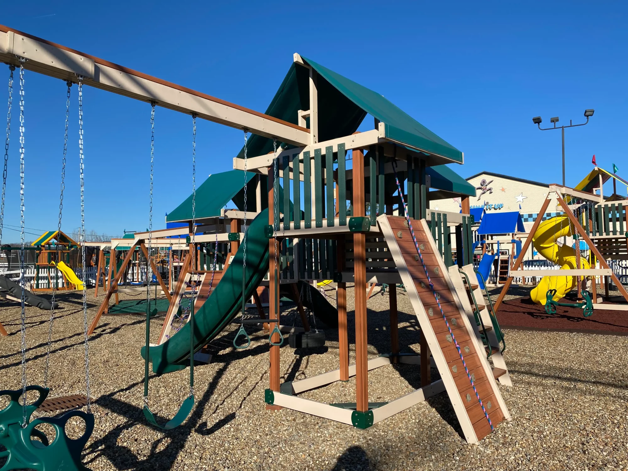 Playground swing set kids world play systems