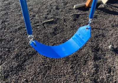Wood swing set with slide kids world play systems