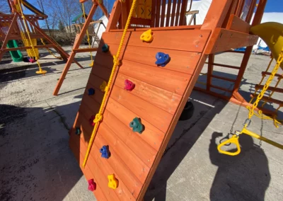 swing set wooden kids world play systems