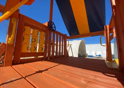 wooden swing set kids world play systems