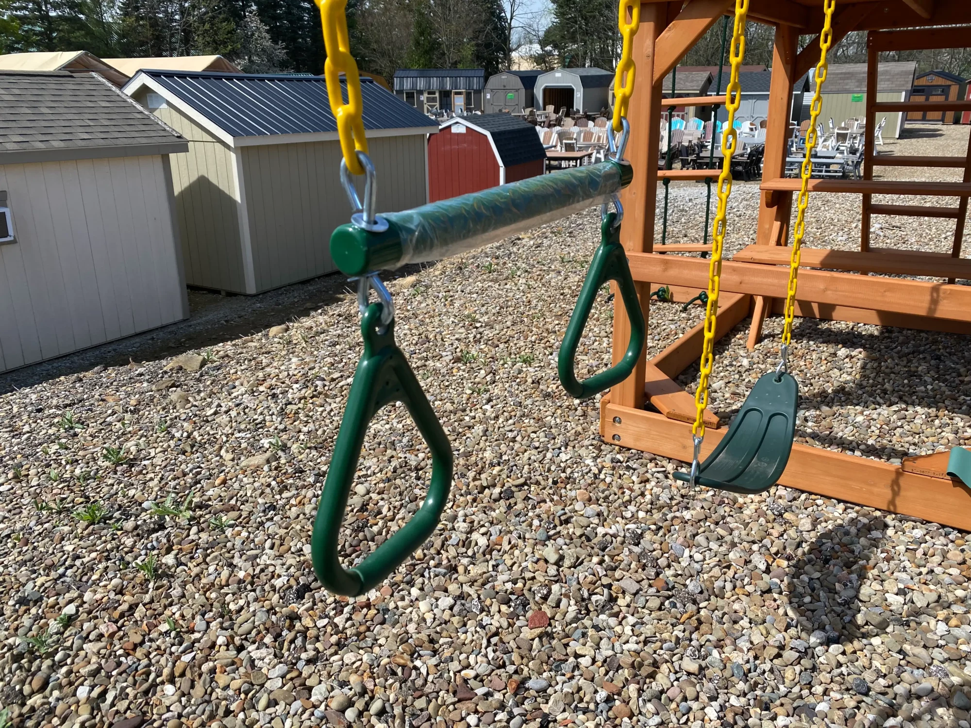 Swing set with canopy kids world play systems