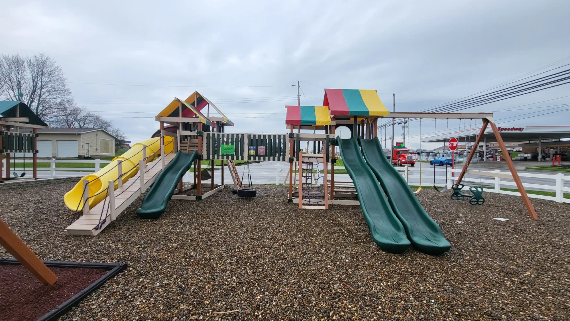 big wooden swing set Akron Ohio