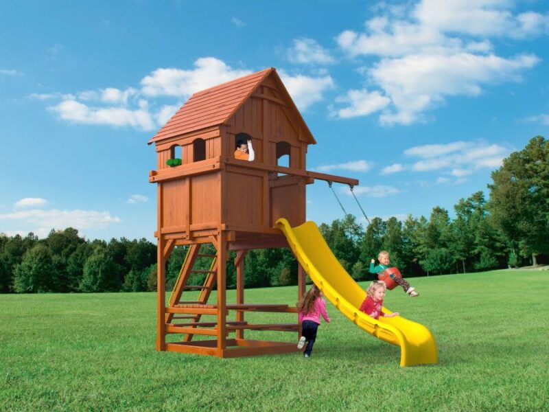 swing set enclosure Kids World Play Systems